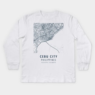 cebu city simple map Kids Long Sleeve T-Shirt